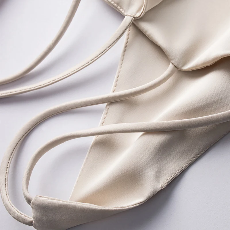 Майка женская из искусственного шелка тонкий гладкий топ на бретельках-спагетти