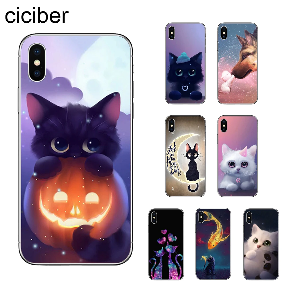 Чехол для телефона ciciber с милыми котами Apple iPhone 11 Pro Max X XR XS MAX 7 8 6 6s Plus 5 SE мягкие