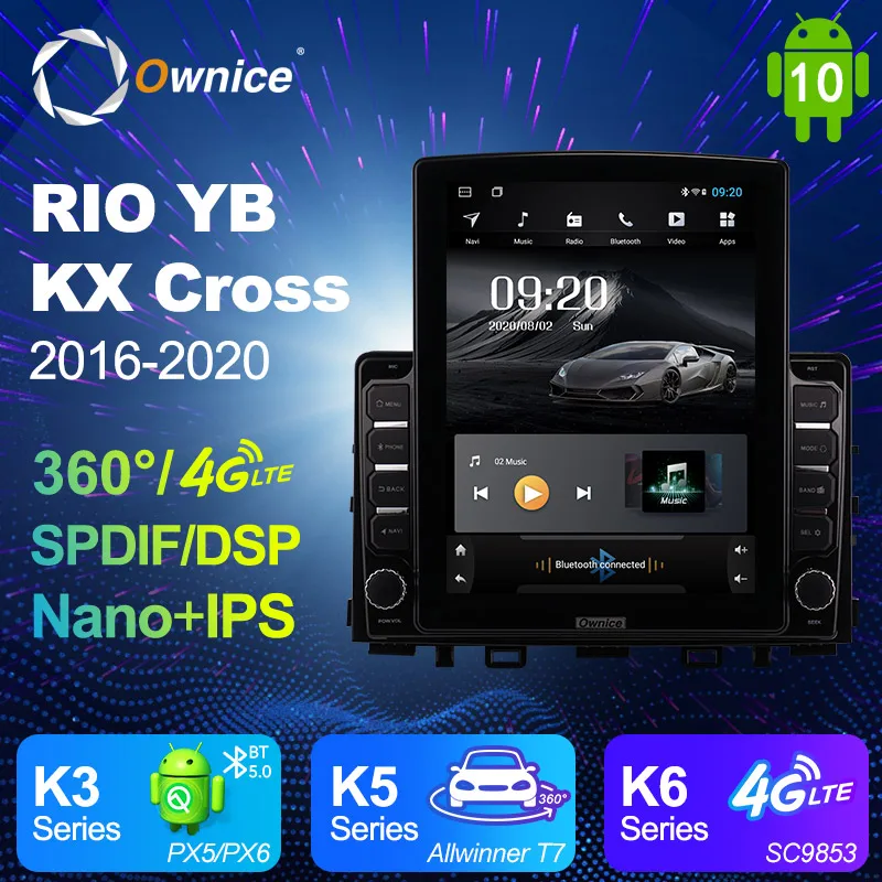 Автомагнитола Ownice 2 Din Android 10 0 для Kia RIO YB KX Cross 2016-2020 автомагнитола с GPS-навигацией
