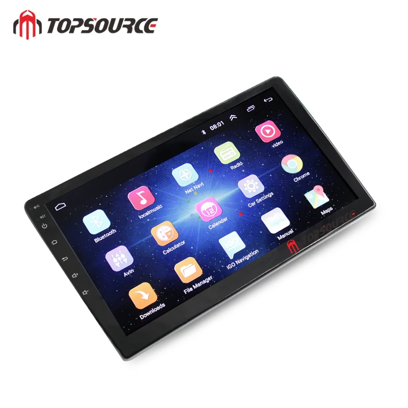 Автомагнитола TOPSOURCE 2 DIN мультимедийный плеер на Android с 10 &quotэкраном GPS Wi-Fi USB FM радио