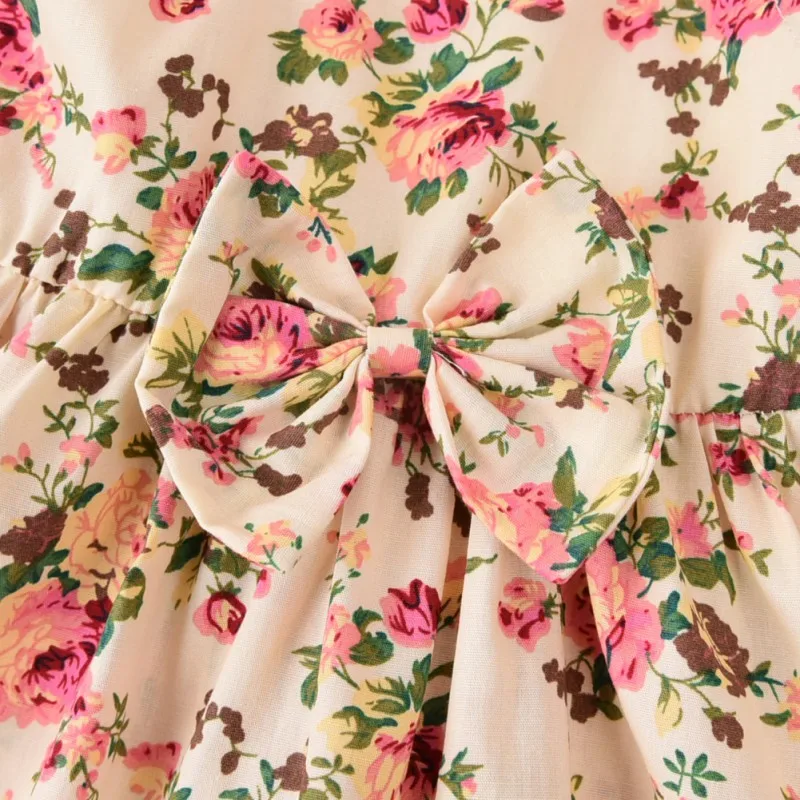 

Baby Girl Summer Suit Flying Sleeve Floral Printed Set Princess Skirt Cute 2 Piece Set Clothes