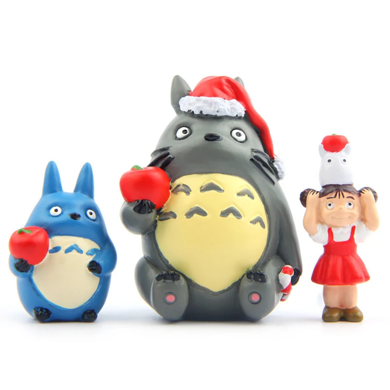3 шт./лот DIY Totoro Косплей фигурки Миядзаки Хаяо аниме Мой сосед Тоторо Мэй с яблоком