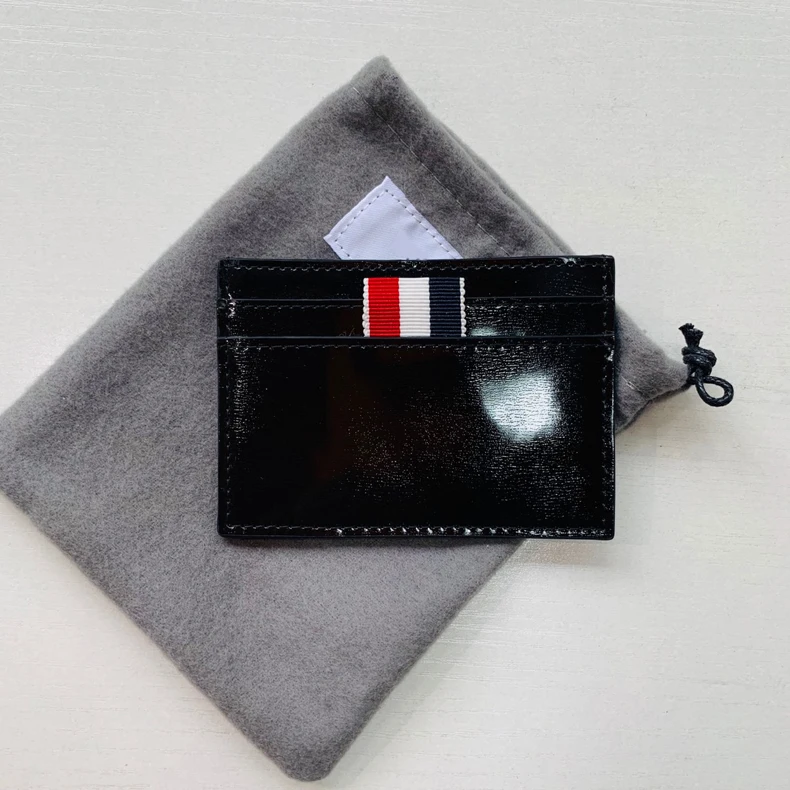 

2021 Fashion TB Brand Women & Man Genuine Leather Holder Cowhide Slim Wallet Small Thin Card Package