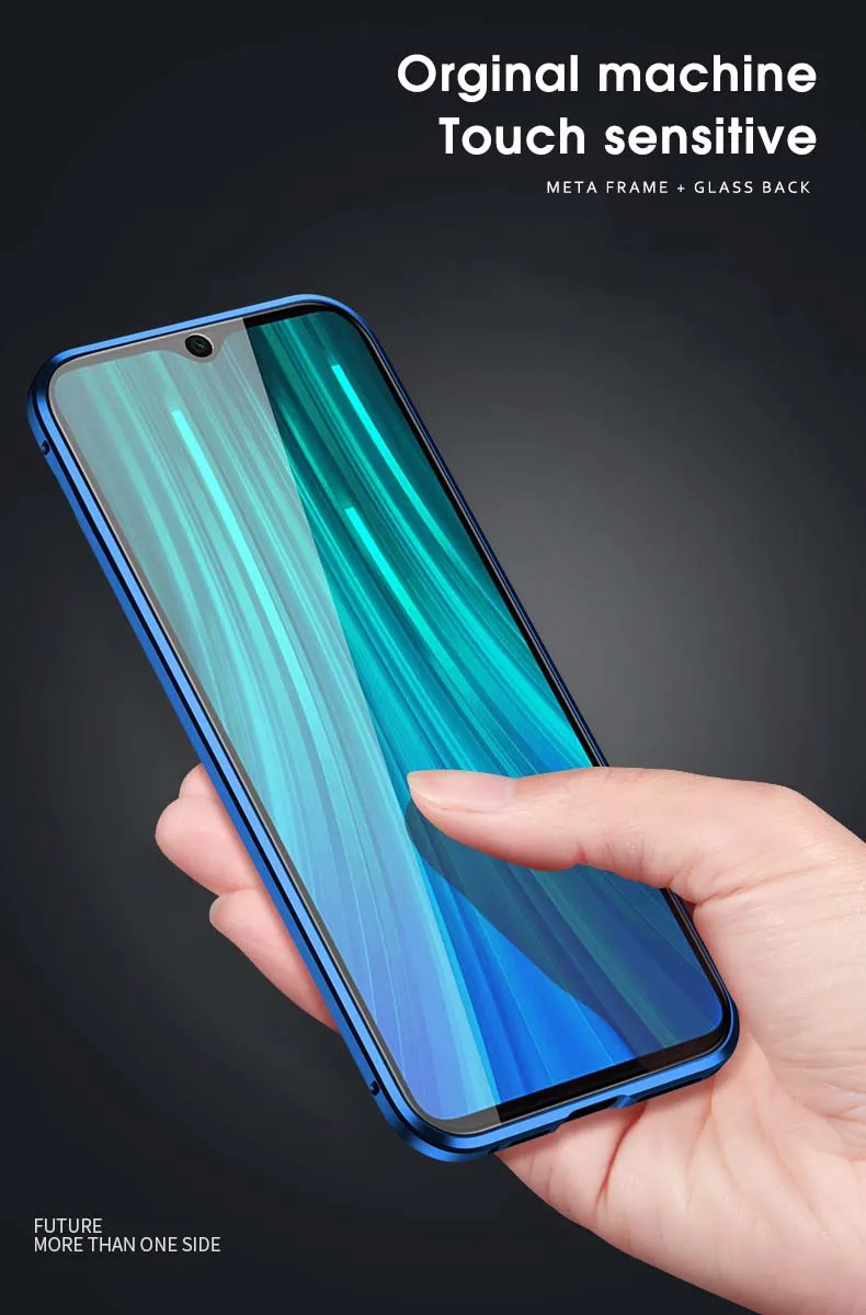 Двухсторонний Магнитный чехол 360 с полной защитой для Redmi Note 8 Pro чехол на для ксиоми редми нот 8 закаленное стекло задняя крышка чехол для редми ноут 8 нот 7 про для Xiaomi Note 8 Redmi Note 7 Чехол