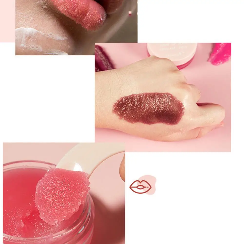 1pc 10g  Lip Scrub Mask Lip Plumper Moisture Lip Balm Exfoliating Anti-Ageing Scrub Lip Film Nourish Repair Fine Lines Lips Care