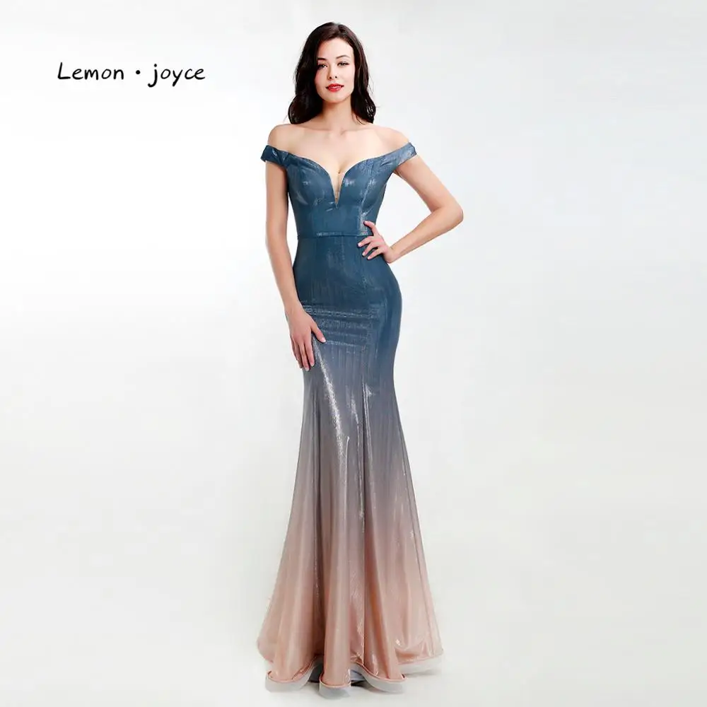 Lemon joyce элегантные вечерние платья Длинные для женщин сексуальные Простые Вечерние платья Русалка robe de soiree