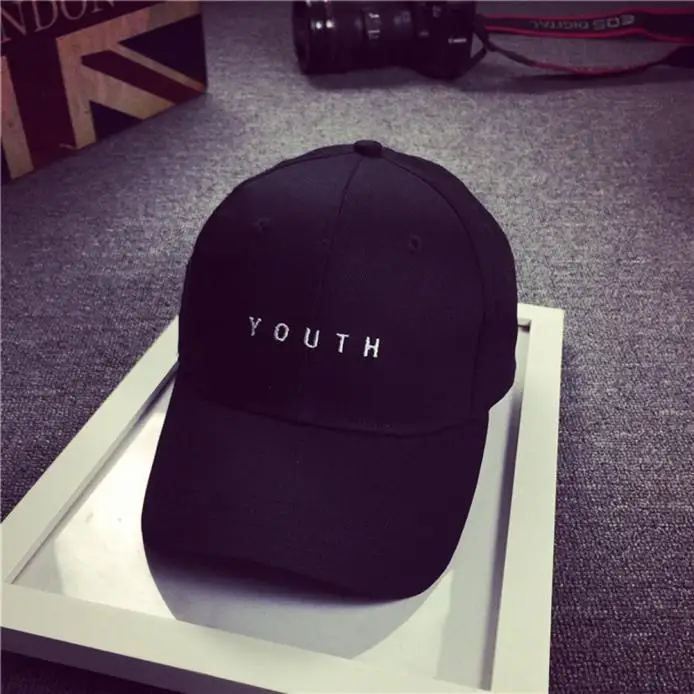 

Letters Embroidered 100%Cotton Baseball Cap Boys Girls Adjustable Unisex Fashion Outdoor Breathable Sun Shading Curve Hats