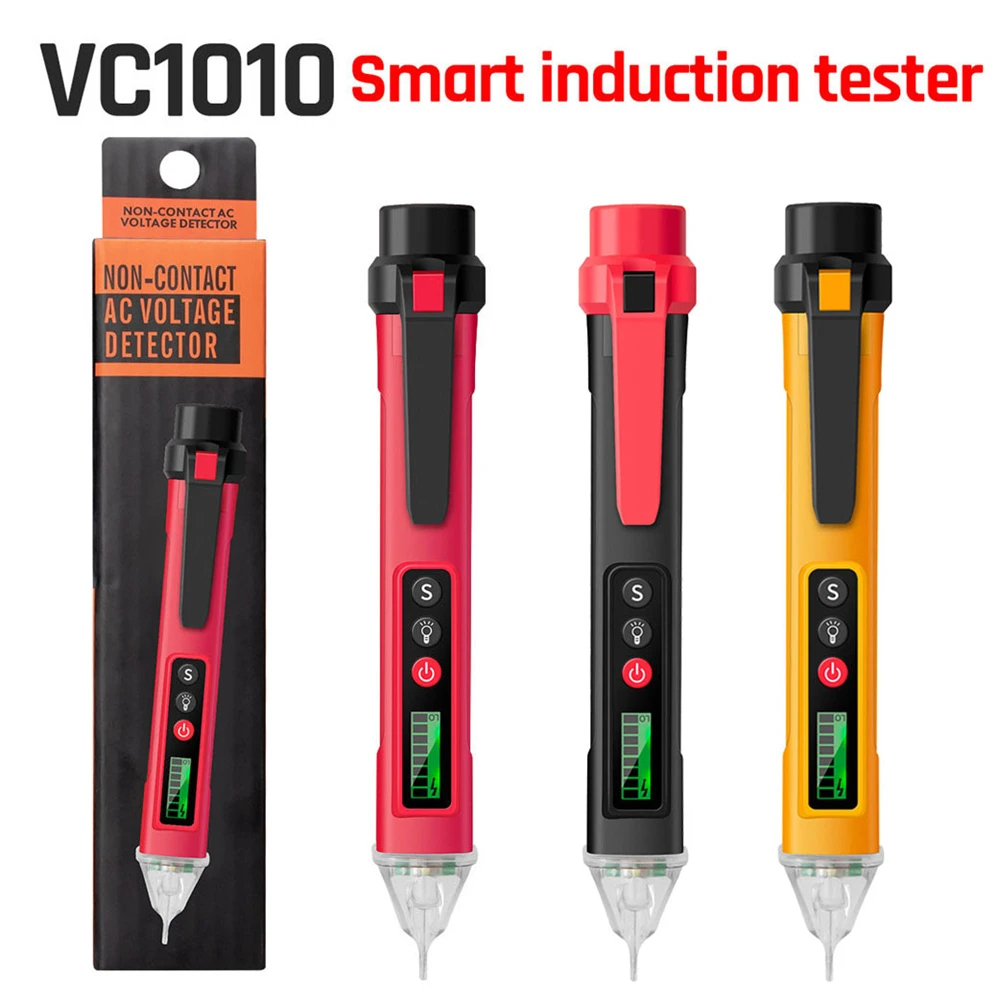 

VC1010 Digital AC/DC Voltage Detectors 12-1000V Smart Non-Contact Tester Pen Meter Electric Sensor Test Pencil