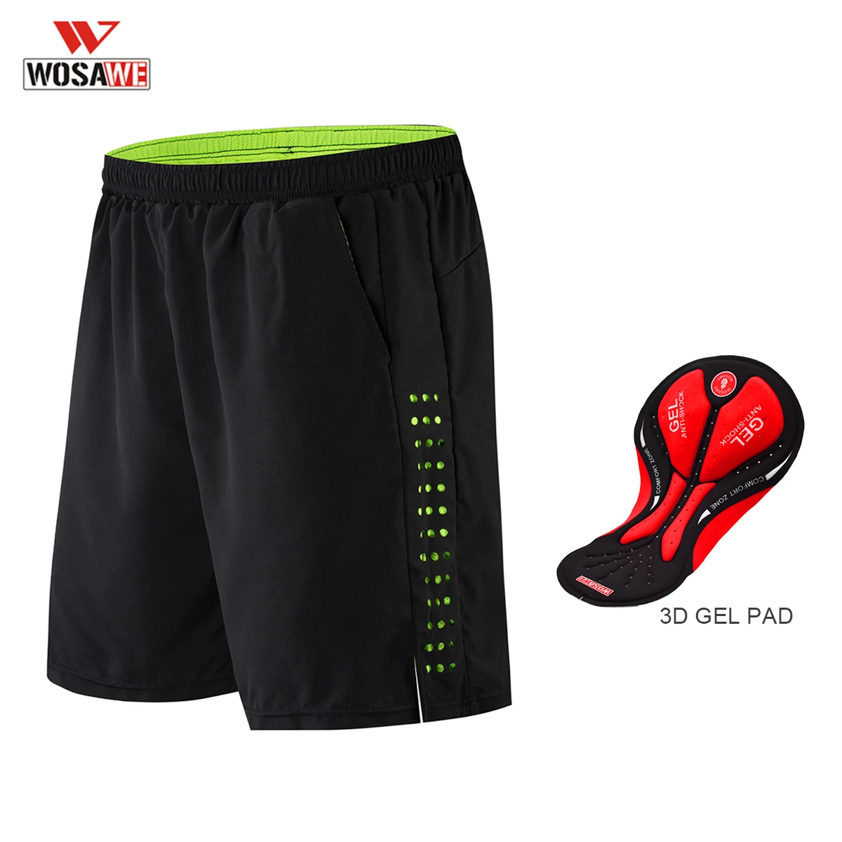 WOSAWE велосипедные шорты 5D гелевые силиконовые накладки Штаны спортивные Бермуды