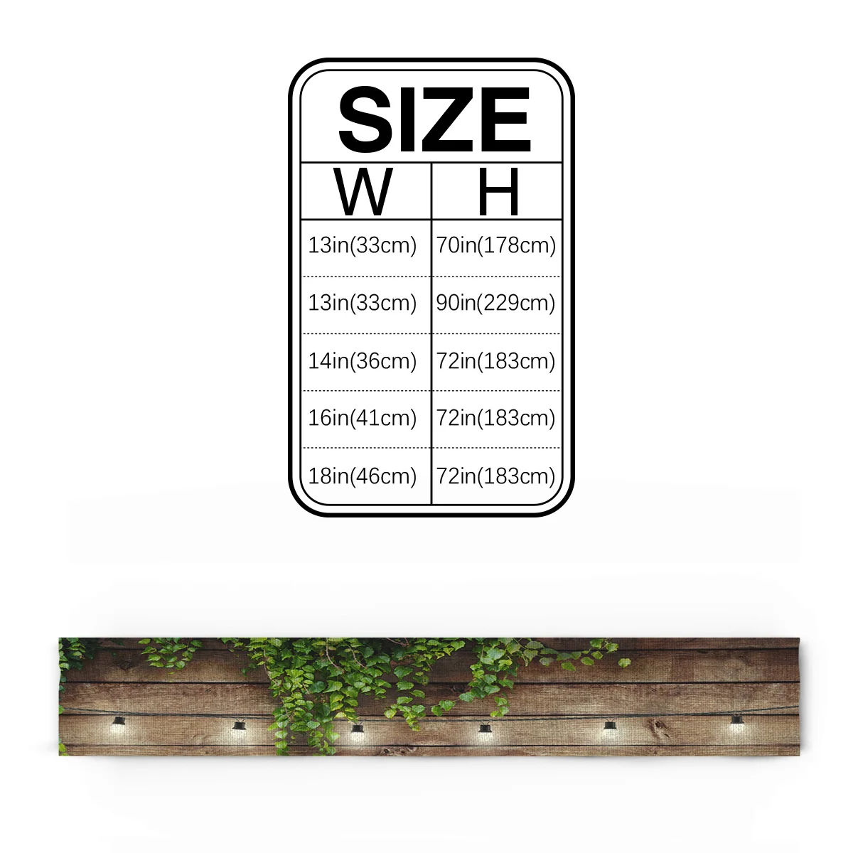 Wood Leaves Rattan Plants Brown Rustic Table Runner Home Dining Room Decor Cloth Wedding Christmas Party Runners | Дом и сад