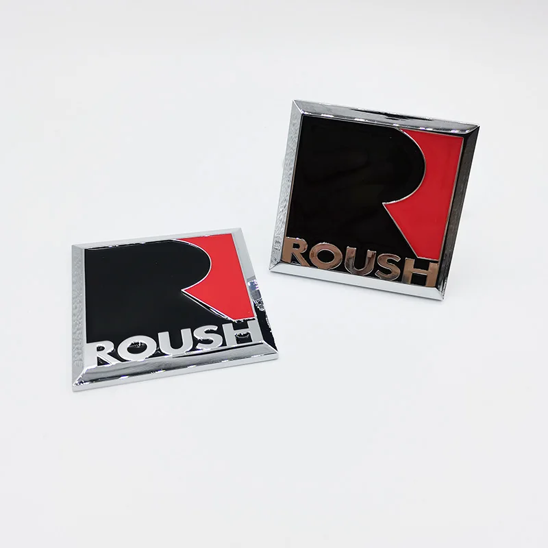 

Car Sytling Metal R ROUSH Logo Fender Trunk Tail Sticker Grill Grille Bonnet Badge Emblem For Ford Mustang
