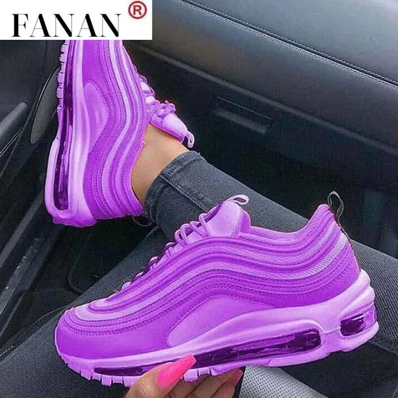 

JUNSRM 2020 Women's Shoes Outdoor Solid Color Sneakers Lace Up Summer Fashion Comfortable Plus Size 35-43 Female