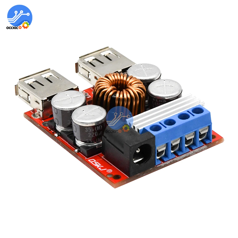С двумя портами USB для зарядки автомобиля доска DC 8V 35V 5V Универсальный Мощность