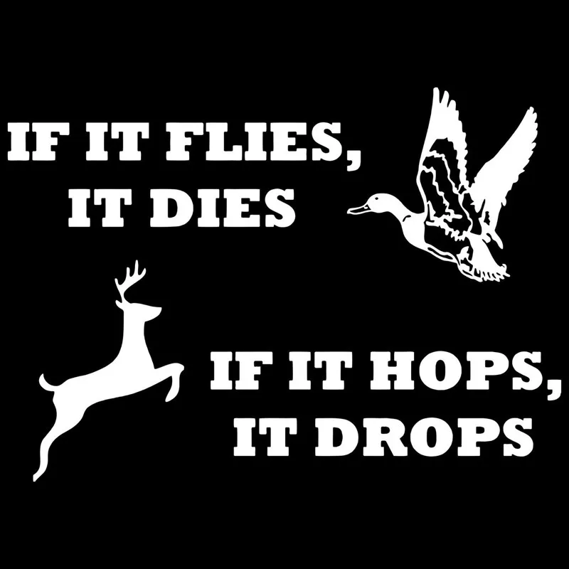 Утка Олень Охотник Охота смешные для Авто/бампер/окно виниловая наклейка