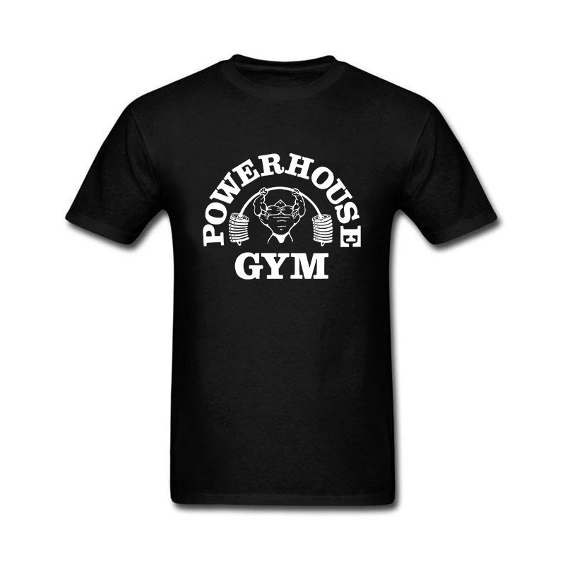 Летняя мужская одежда модная футболка Powerhouse бодибилдинг и фитнес принт забавная