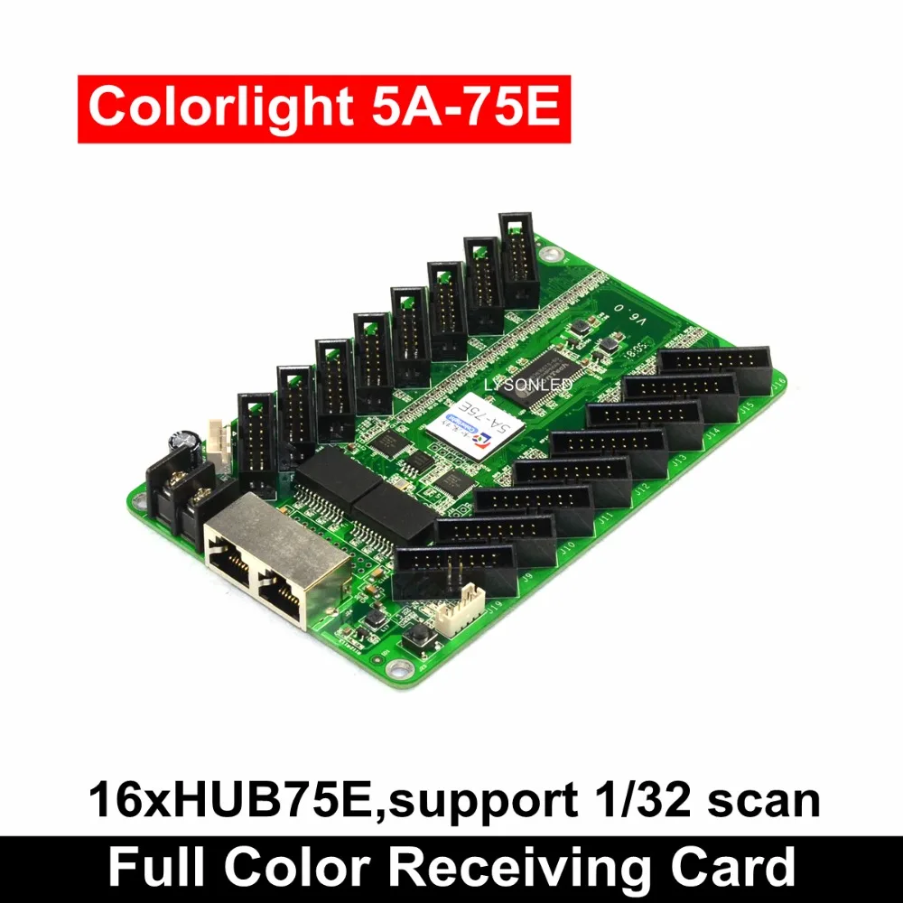 Цвет свет полно синхронный 5A 75E принимающая карта 16xHub75E Поддержка 1/32 Scan
