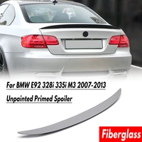 rear trunk boot lid spoiler wing primer grey fiberglass auto replacement parts fit for bmw e92 328i 335i m3 2007 2013