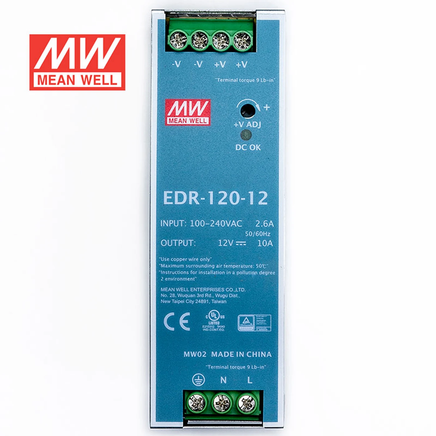 

friendly MEAN WELL 12Pack EDR-120-12 12V 10A meanwell EDR-120 120W Single Output Industrial DIN RAIL
