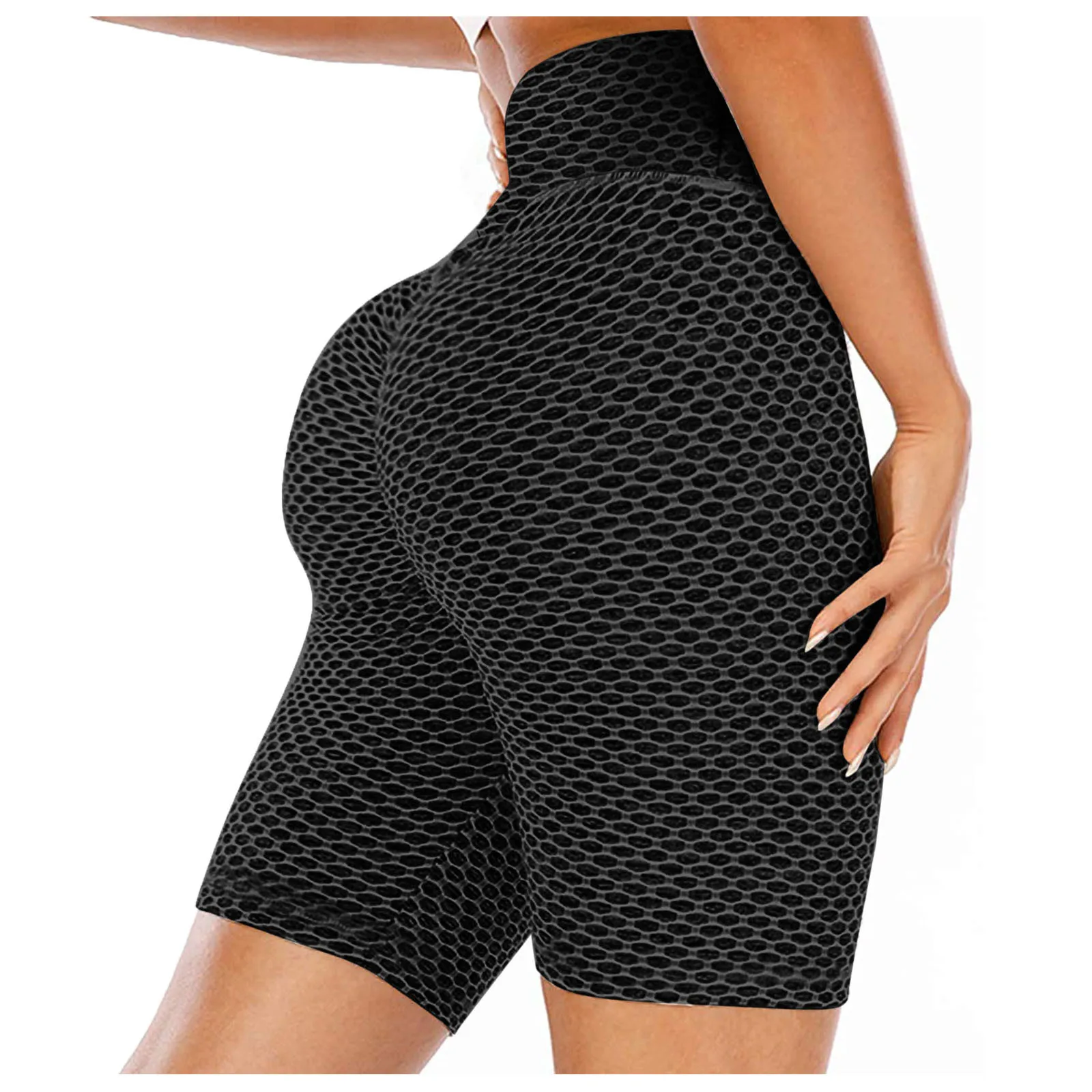 

Yo-ga Sport Shorts Women High Waist Elasticated Seamless Fitness Leggings Push Up Training Running Tights Fitness Workout Shorts