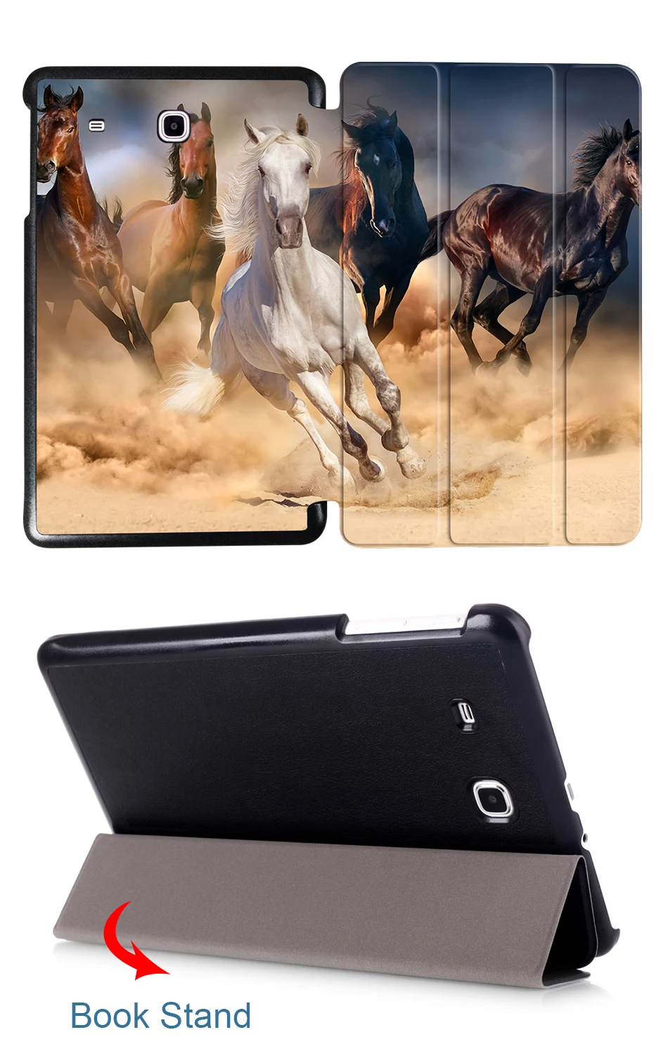 MTT чехол для планшета для samsung Galaxy Tab E 9,6 дюймов T560 T561 T565 T567V Тонкий чехол из искусственной кожи с трехслойной магнитной подставкой