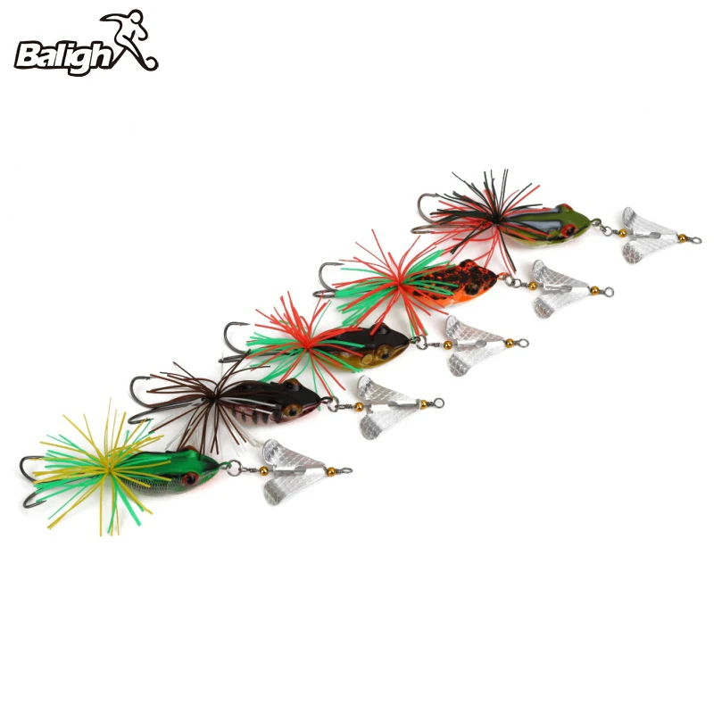 

Balight 1 PCS Large Noise Isca Frogs Lure Fishing Lures With Propeller 135mm 9g Pesca Frogs Sinking Snakehead Bait
