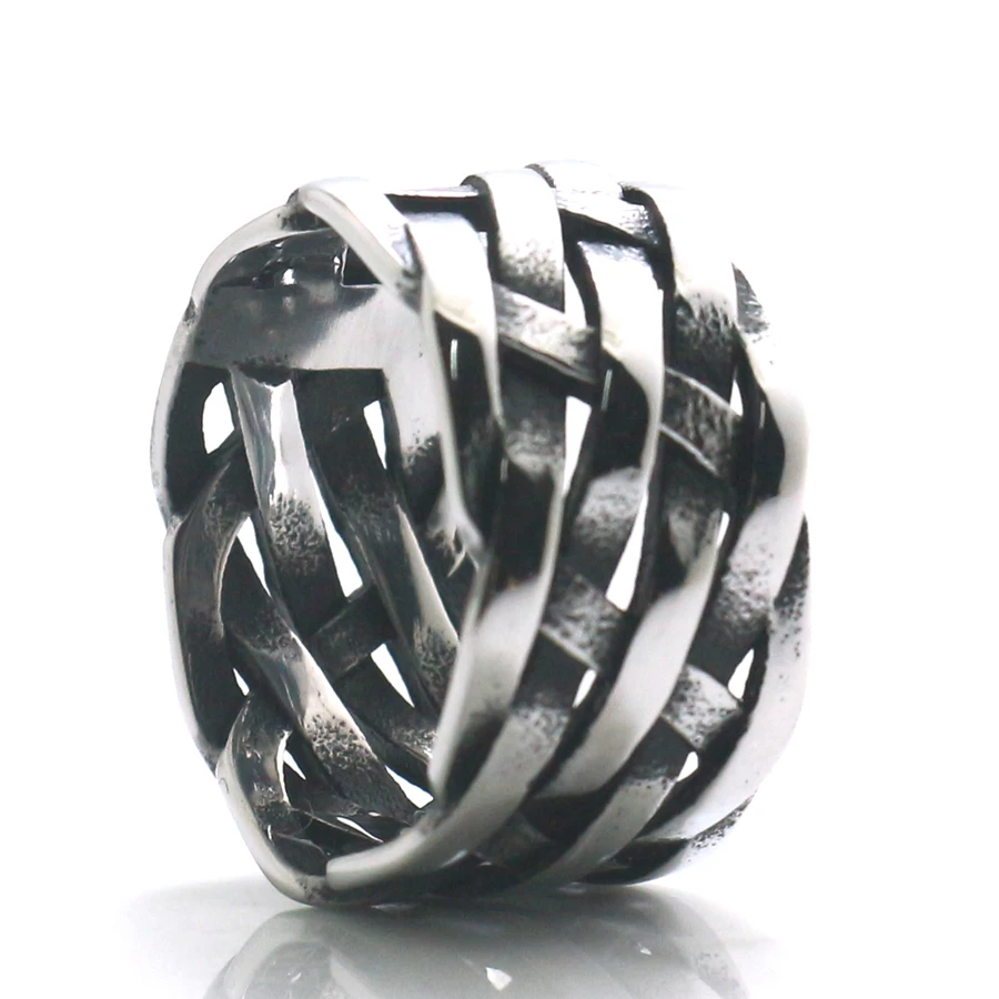 

316L Stainless Steel Punk Gothic Simple Fashion Cool Weave Ring