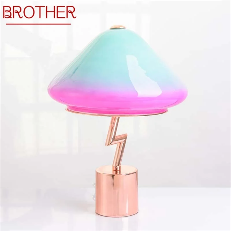 

BROTHER Modern Lamp Table Romantic Design E27 Colorful Creative Desk Light Home LED Decorative For Foyer Living Room Bedroom