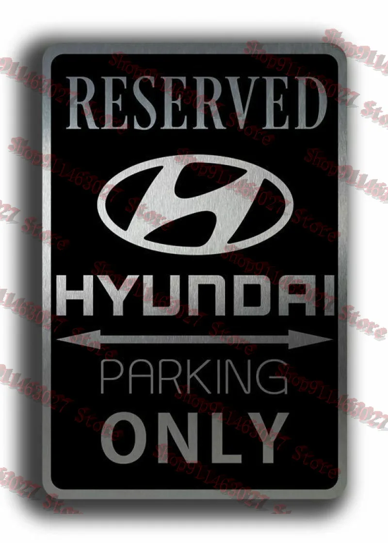 

Hyundai Стоянка Только предупредительный знак автомобильные знаки металлическая пластина Gargae Бар Паб Настенный декор таблички мужская пещера...