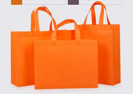 Orange Wholesale Free Custom Non Woven Shopping Bag Polypropylene Promotional Bags Printing - Цвет: Orange