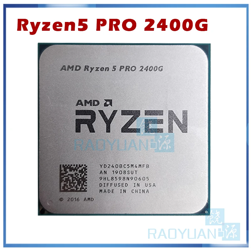 AMD Ryzen 5 Pro 2400G R5 3 6 ГГц четырехъядерный четырехпоточный процессор 65 Вт YD240BC5M4MFB