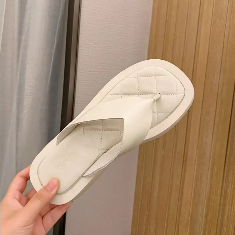 

RIZABINA 2021 New Summer Women Sandals Shallow Slip On Brief Fashion Casual Flats Shoes For Women Daily Footwear Size 35-39