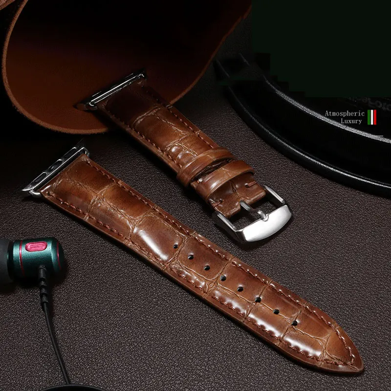 Сменный ремешок для часов из натуральной кожи спортивный Apple watch 1 2 3 4 40 /44 мм 38/42