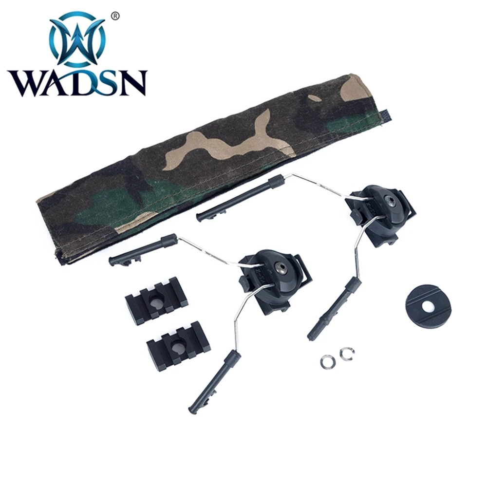 WADSN Тактический Peltor гарнитура шлем рельсовый адаптер Набор для военных Comtac I II C1 C2