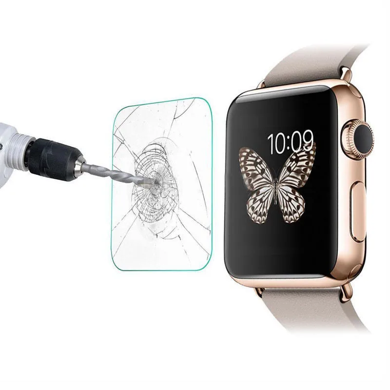 Ультратонкое высокопрозрачное закаленное стекло для Apple Watch 38 мм 42 100 шт./лот