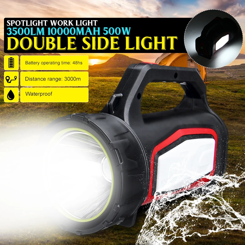 Сверхяркий Светодиодный прожектор высокой мощности 500 Вт портативный фонарь для