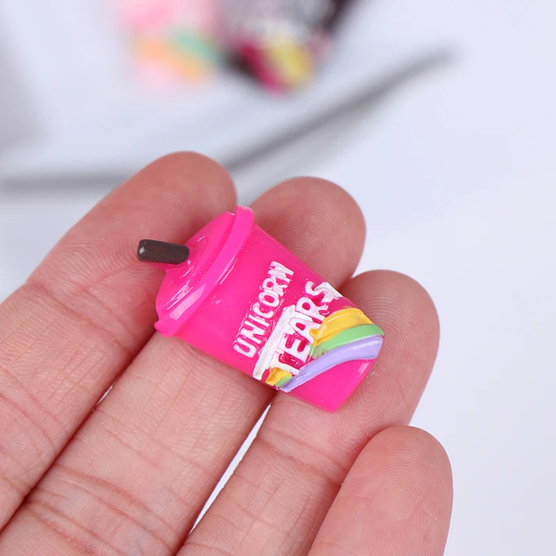 10 шт./лот Радужная кофейная чашка полимерный слайм подвески глина для