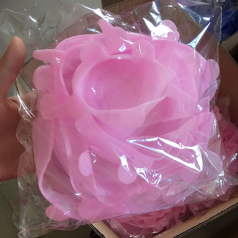 6 шт./компл. многоразовые силиконовые растягивающиеся крышки универсальная