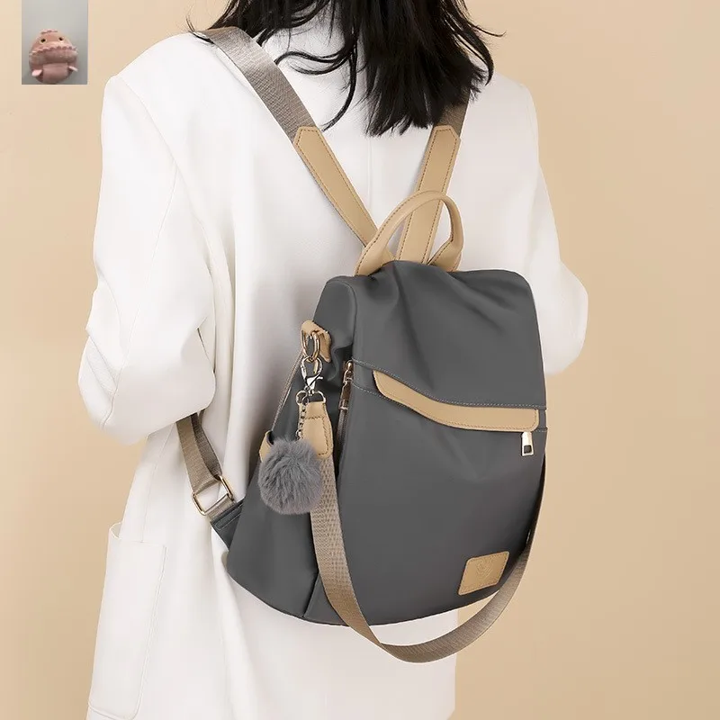 

2021 New French Large Capacity Versatile Backpack Fashion Women's Oxford Cloth Handbag Female Diaper bag College Girl's Bag