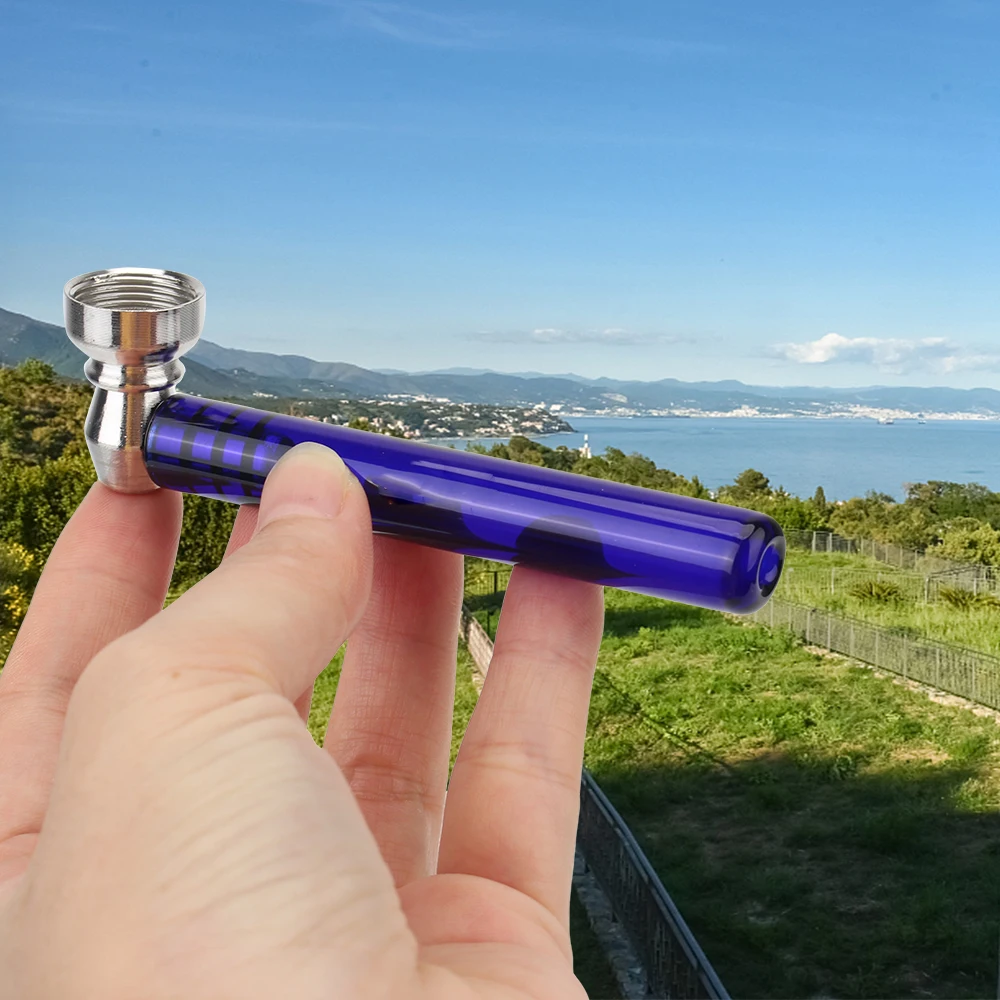 Курительная трубка из стекла премиум-класса HILIFE с прозрачной ручкой 93 мм