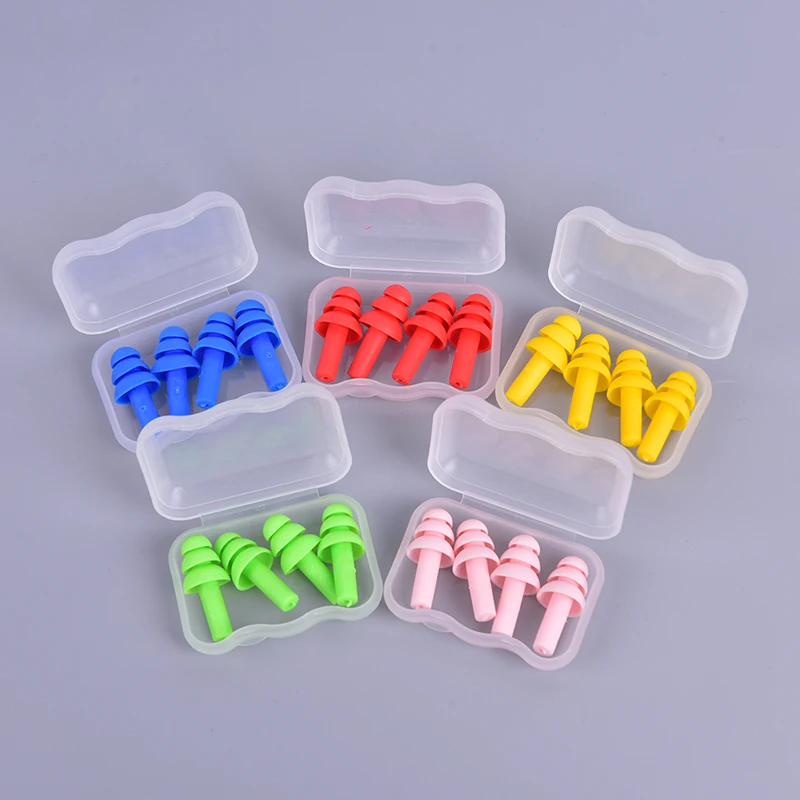 

2 Pair Ear Plugs Sleep Noise Prevention Earplugs Travel Sleeping Noise Reduction Swim Tools