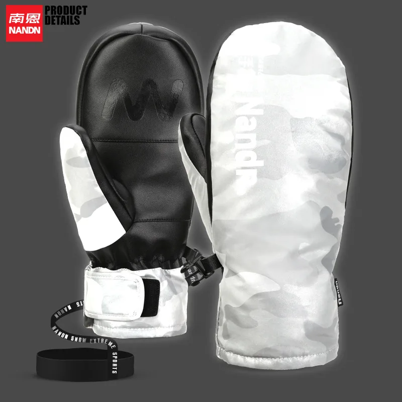 

NANDN лыжные перчатки мотоциклетные водонепроницаемые флисовые термоперчатки для сноуборда Мужские Женские зимние перчатки