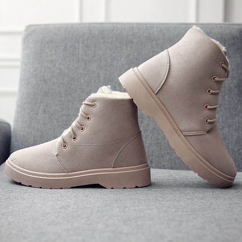 Модные теплые зимние ботинки Новинка 2018 года Женские ботильоны Женская обувь