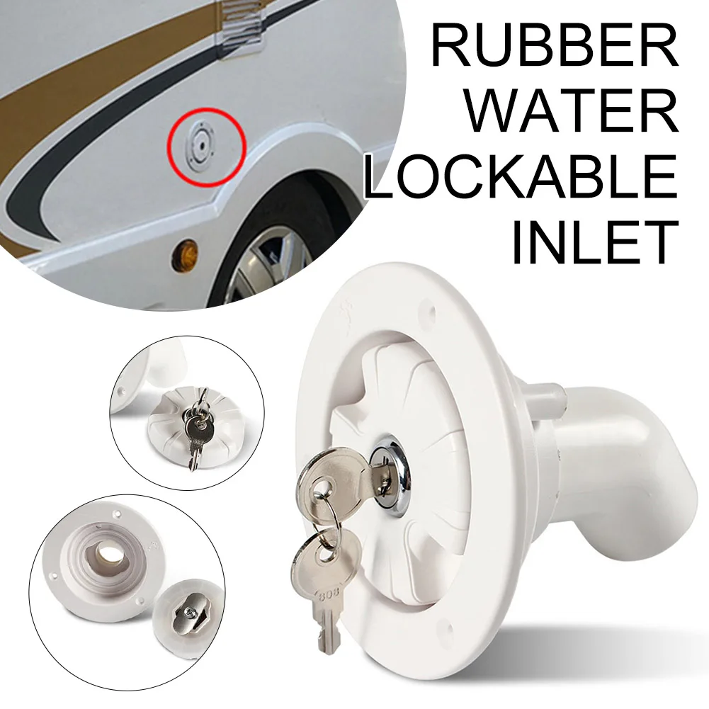 

Sale Rubber Water Inlet Leakproof Lockable With Key Locking Gravity Filler Cap Sealing For Motorhome Caravan Camper RV Boat