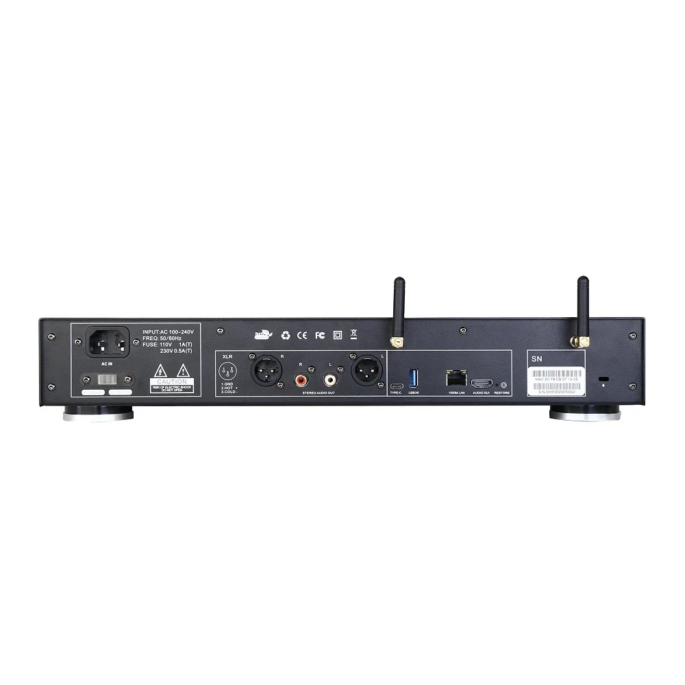 Цифровой медиаплеер AKM4493EQ бархатный звук DMP20 с HDD Bay до 14 ТБ Bluetooth4.1 XLR DSD512 MP3
