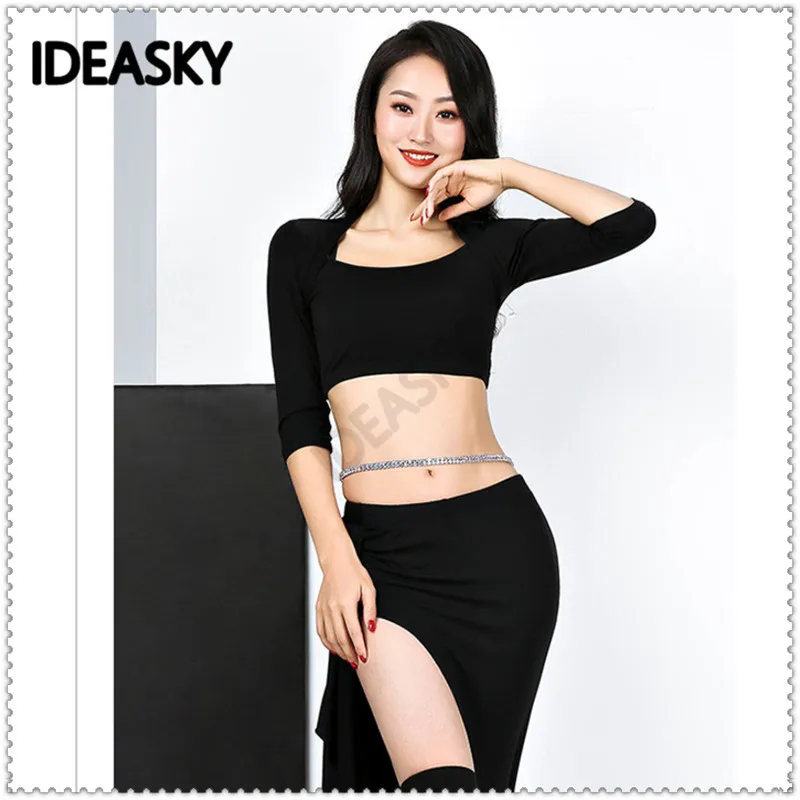 Длинная юбка с разрезом набор костюма для танца живота выступлений в восточном