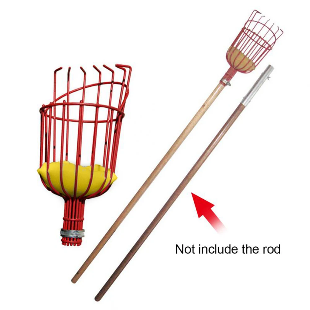 

Outdoor Aluminum Deep Basket Garden Tools Fruit Picker Head Metal Fruit Picking Tools Fruits Catcher Harvest Picking
