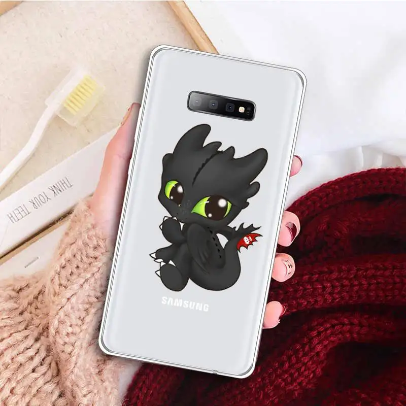 

Toothless How To Train coque cute Phone Case Transparent For Samsung Galaxy S A 5 7 8 9 2015 20 edge plus 10 e lite 2019