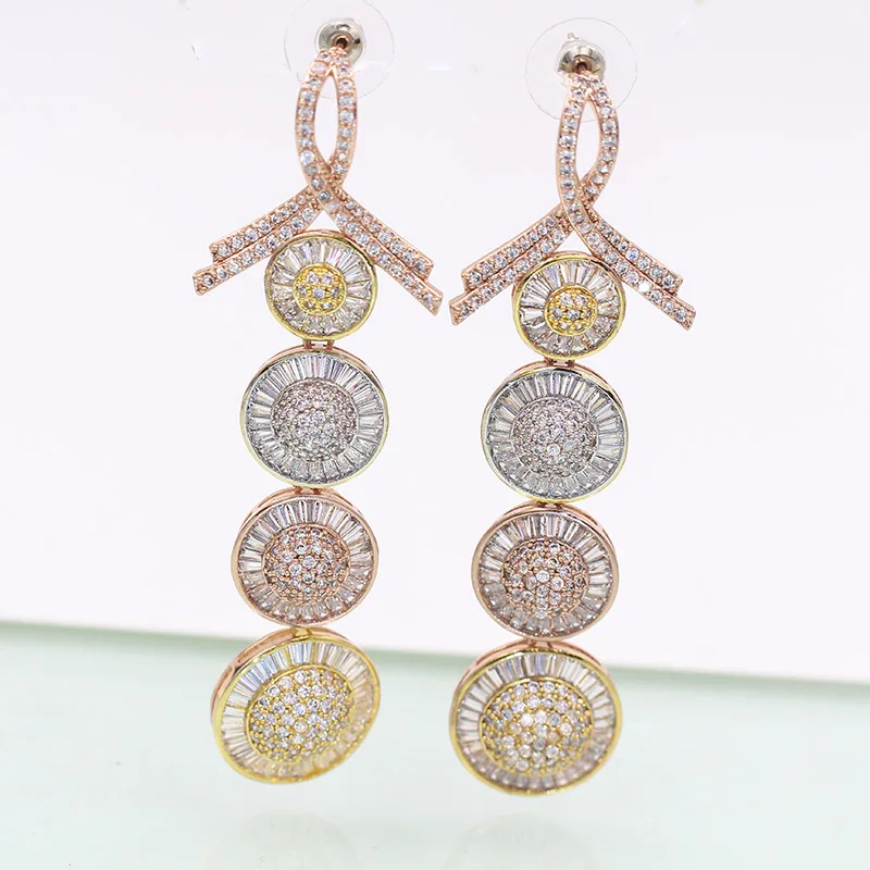 Серьги с фитилем и кисточкой женские висячие ювелирные украшения из розового