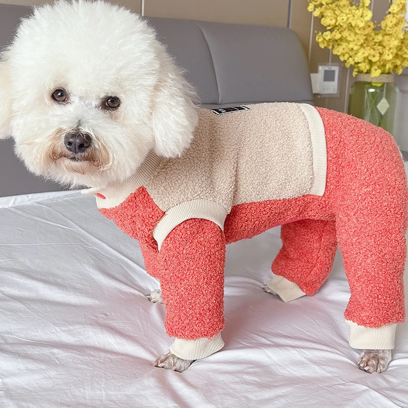 

Pet Dog Jumpsuit Winter Warm Puppy Clothes Thicken Berber Fleece Pajamas For Small Dogs Jacket Chihuahua Poodle Overalls Coat