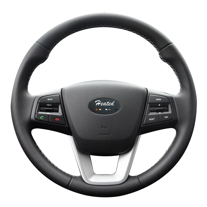 Чехол на руль для Hyundai ix25 2014 2015 2016 Creta 2017 Кожаная оплетка из микрофибры руль|steering